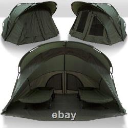 Carp Fishing Bivvy 2 Man NGT XL Fortress Hood Groundsheet Camping Luxury Tent