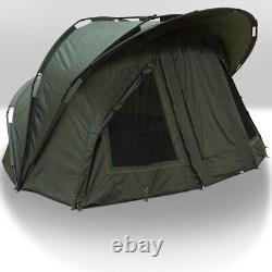 Carp Fishing Bivvy 2 Man NGT XL Fortress Hood Groundsheet Camping Luxury Tent