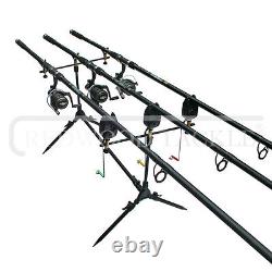 Carp fishing Set Up 3 X Rods 3 Reels Alarms Net Holdall Bait Bivvy & Tackle ETC