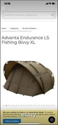 Carp fishing bivvy 1 man Advanta Endurance LS fishing Bivvy XL