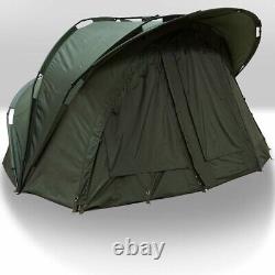 NGT XL Fortress Bivvy with Hood Super Size 2 Man Fishing Bivvy Carp Coarse Tent
