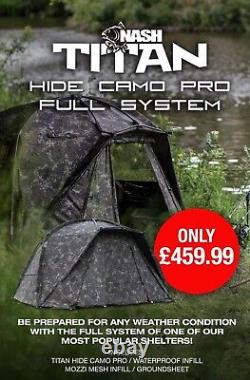 Nash Titan Hide Camo Pro Full System Carp Fishing Bivvy Now Only £459.99