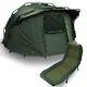Ngt Bivvy Fortress Carp Fishing Tent Shelter With Camo Recliner Bedchair
