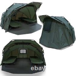 Ngt XL Fortress Bivvy With Hood 2 Man Super Sized Bivvy Carp Coarse Fishing Tent
